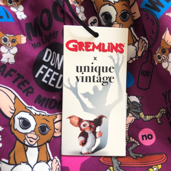 Gremlins x Unique Vintage Mogwai Rules Print Jayne Swing Skirt, NWT - Picture 6 of 11